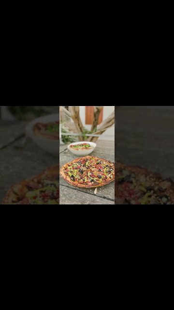 Whole Wheat Flatbread Pizza Primavera