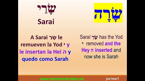 CAMBIO DE NOMBRE A SARAI POR SARAH