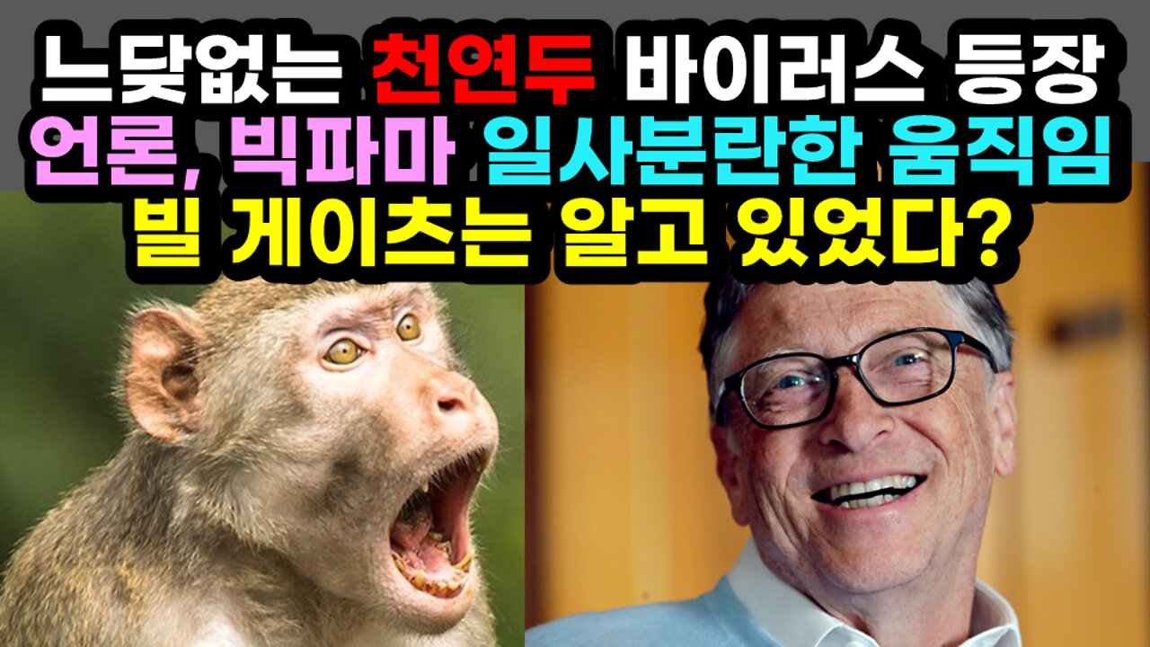 [#531] 느닺없는 천연두 바이러스 등장 - 언론, 빅파마 일사분란한 움직임 - 빌 게이츠는 알고 있었다?