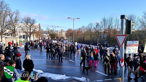 Ansbach 08.01.2022 kompletter Demo Zug
