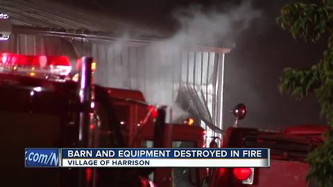 Village of Harrison Barn Fire