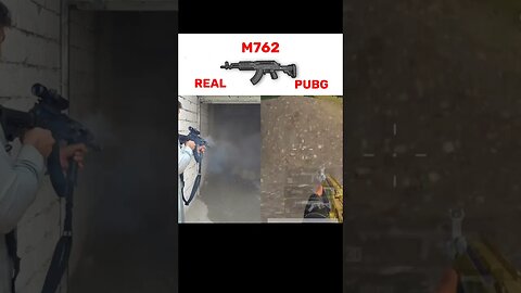 M762 REAL VS PUBG in Brust Shot 😱 #pubg #pubgtipsandtricks