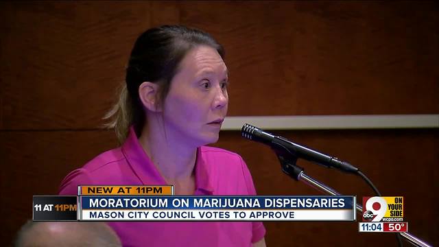 Moratorium on marijuana dispensaries in Mason