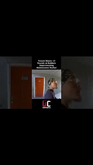 This is why you should never open your door to strangers and should have a doorbell camera.