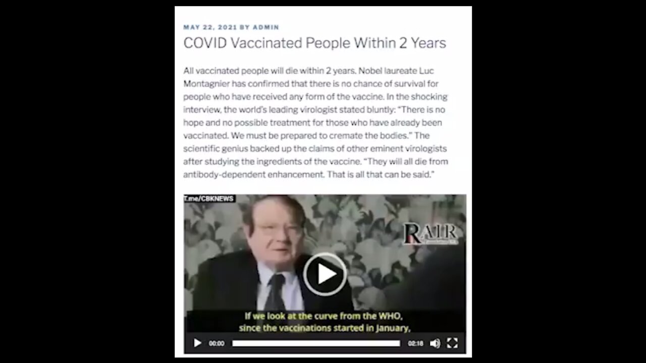 2 years life expectancy after covid 19 injections