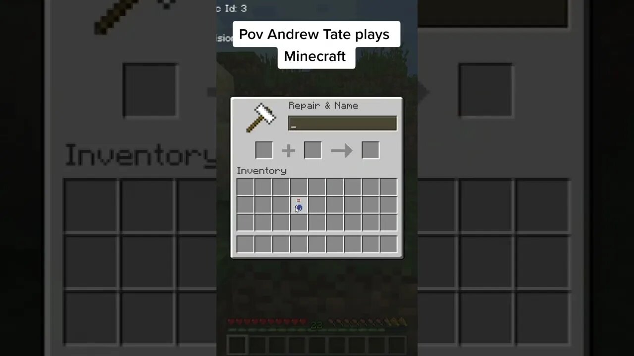 Pov Andrew Tate Plays Minecraft #shorts #andrewtate #minecraft