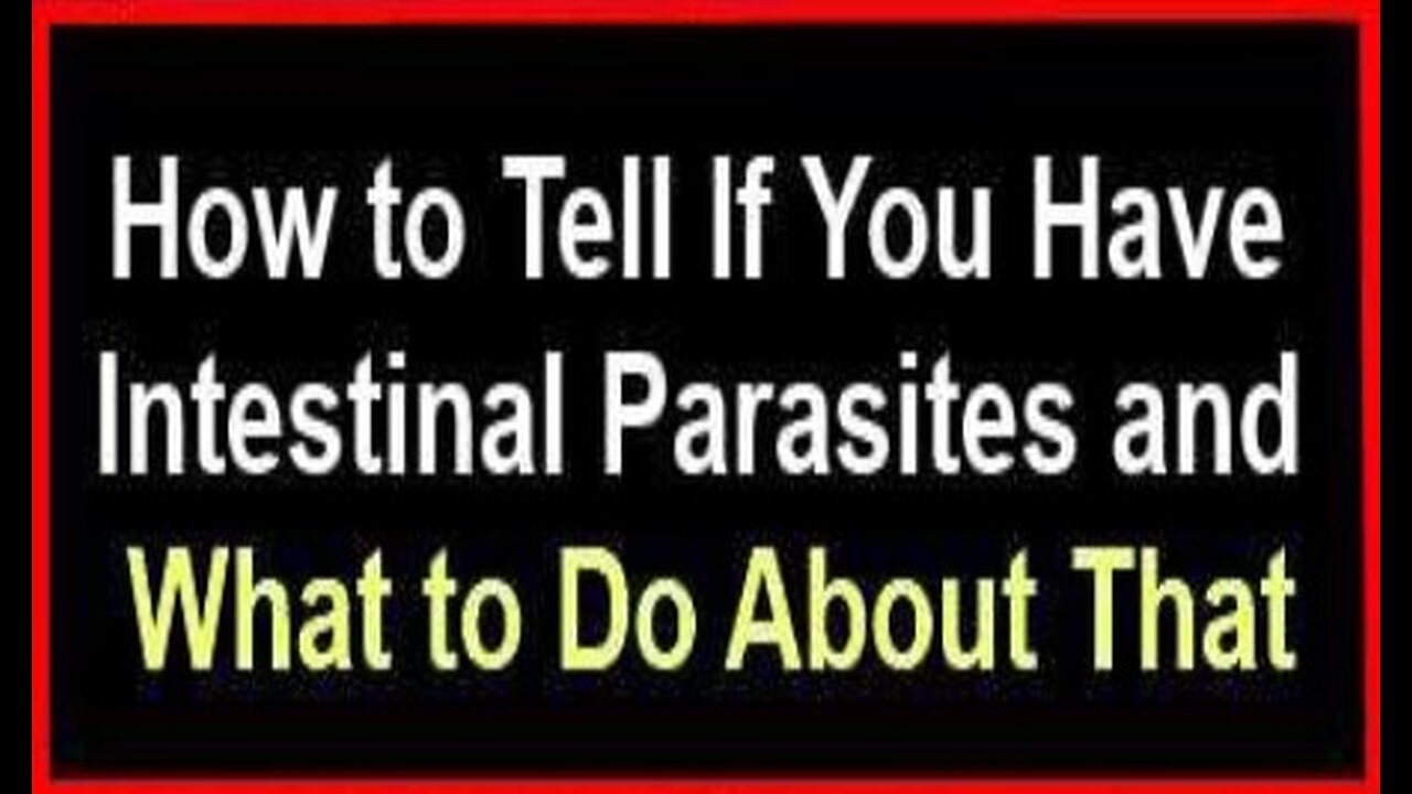 Awareness of Intestinal Parasites and How to Free Oneself from Them