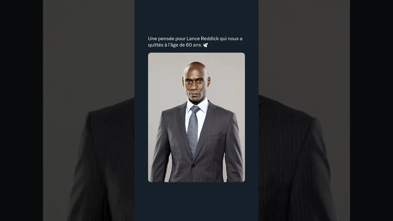 Une pensée pour Lance Reddick qui nous a quittés à l'âge de 60 ans.🕊️