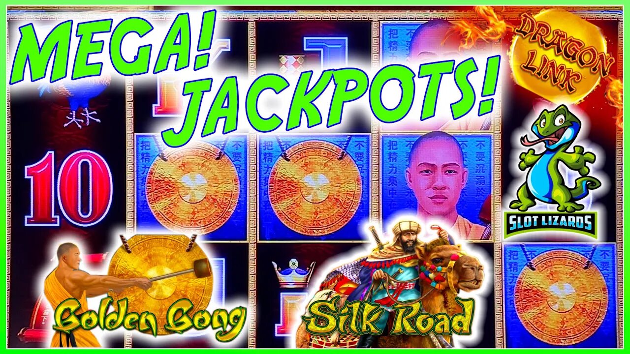 UNBELIEVABLE! BACK TO BACK MEGA JACKPOTS! Dragon Link Silk Road VS Golden Gong Slots