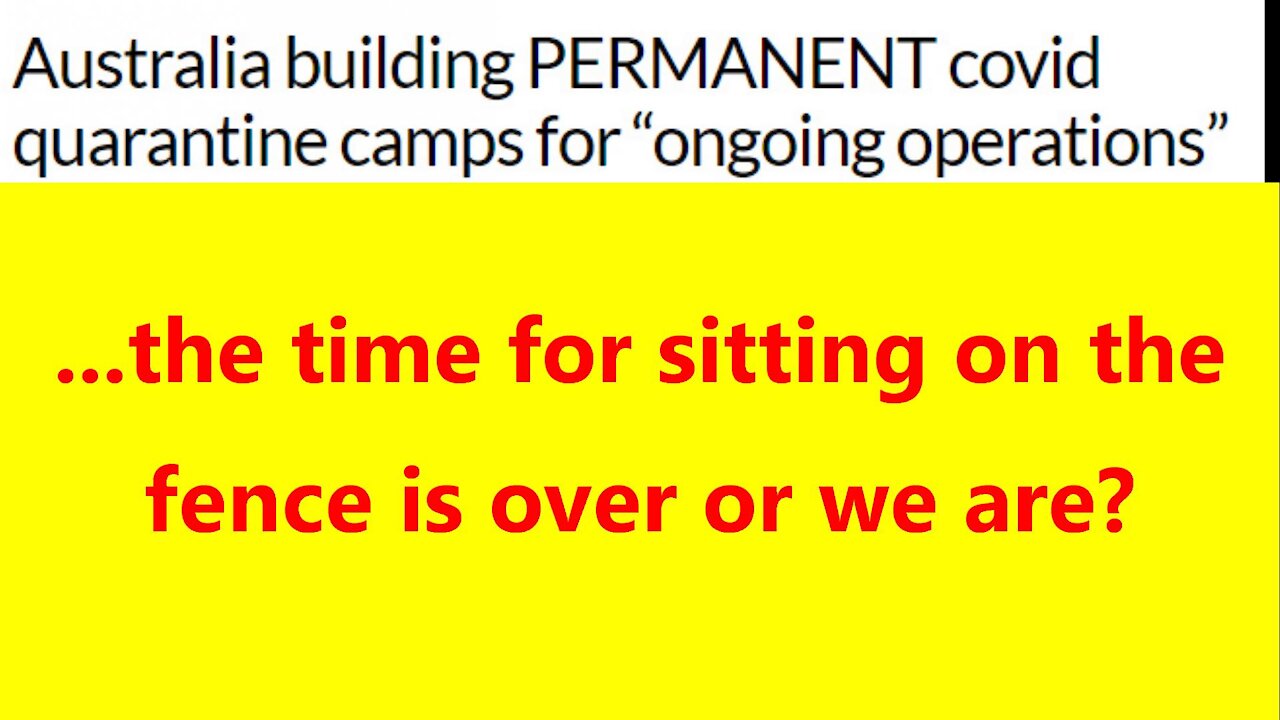 ...the time for sitting on the fence is over or we are?