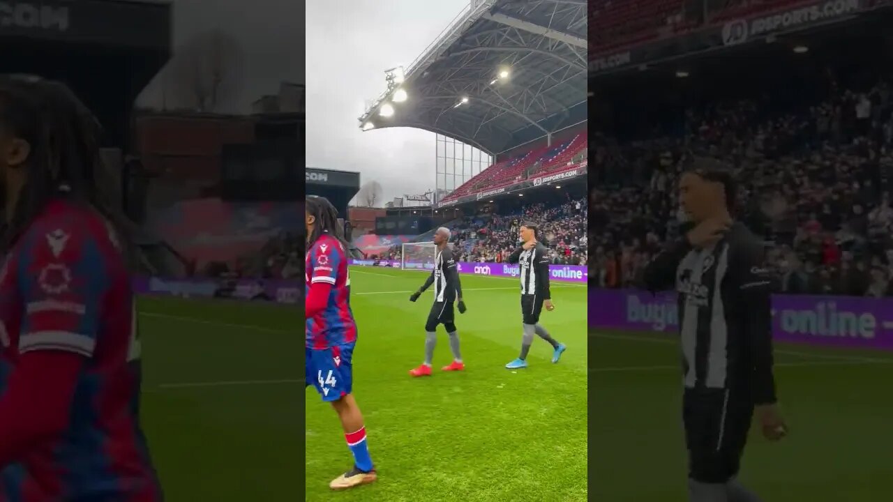 Botafogo e Crystal Palace entrando em campo para amistoso