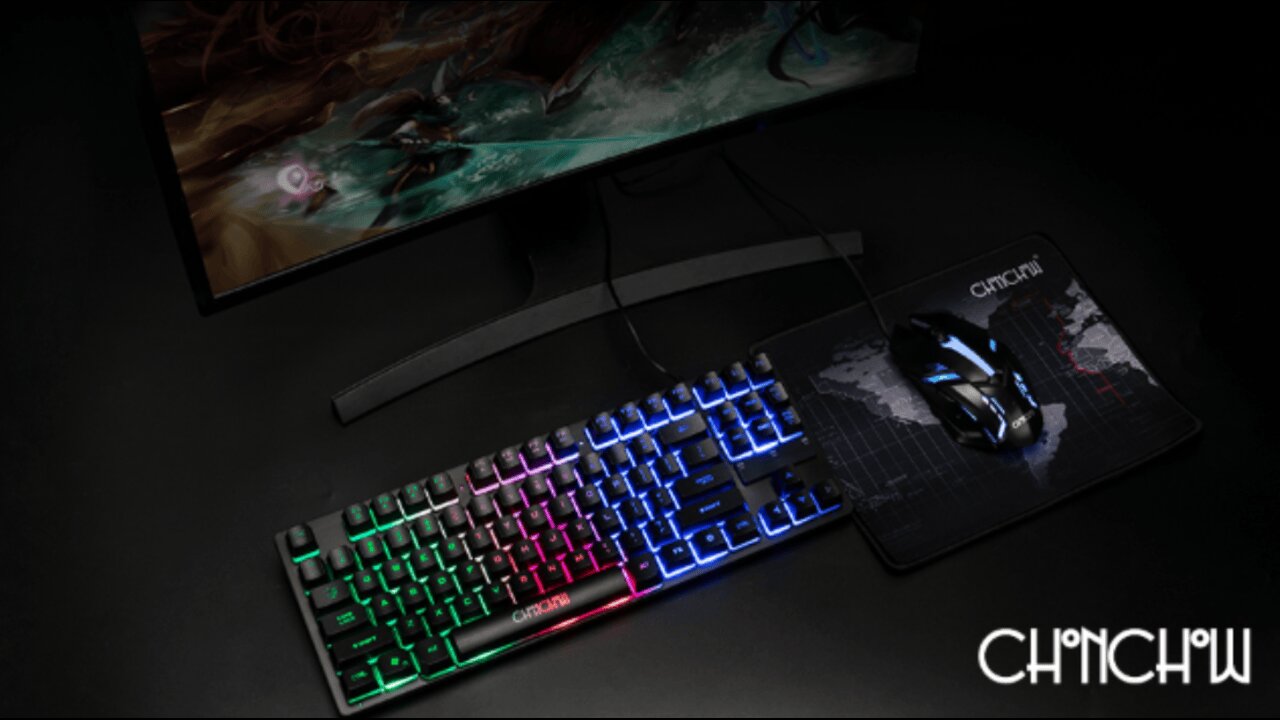 CHONCHOW 87-Key RGB Backlit Compact Gaming Keyboard