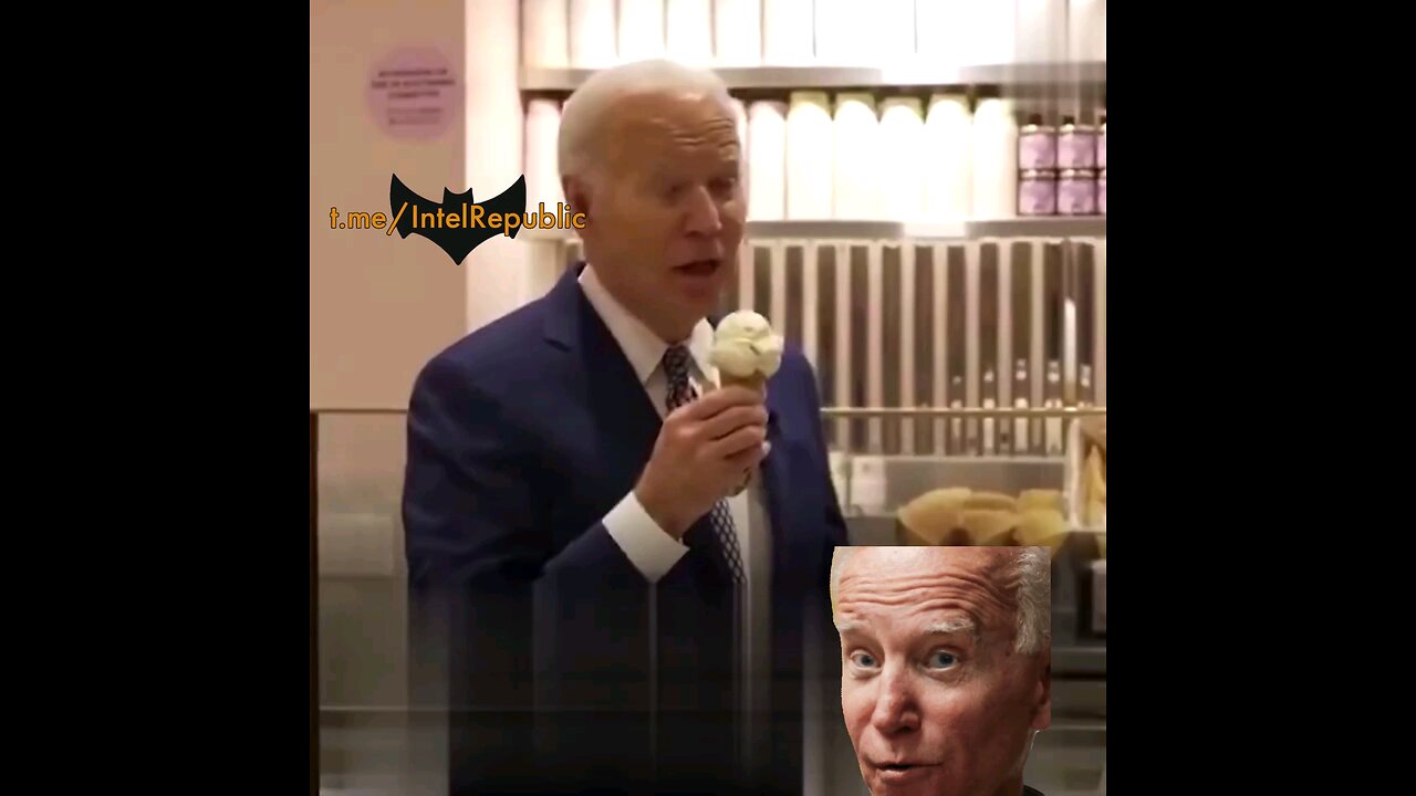 Biden dropping info at the ice cream shoppe 🤔