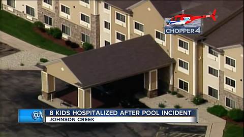 Eight children hospitalized after incident at hotel pool in Johnson Creek