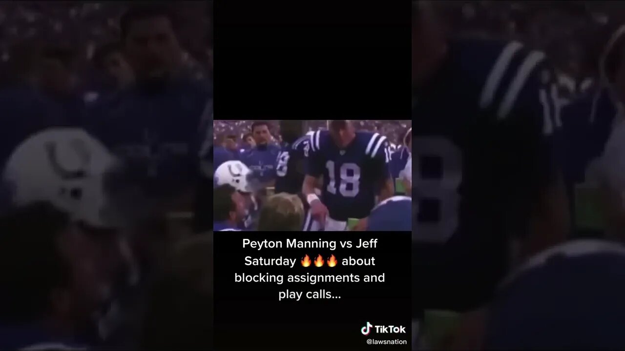 Peyton Manning vs Jeff Saturday 🔥🔥🔥 about blocking assignments and play calls…