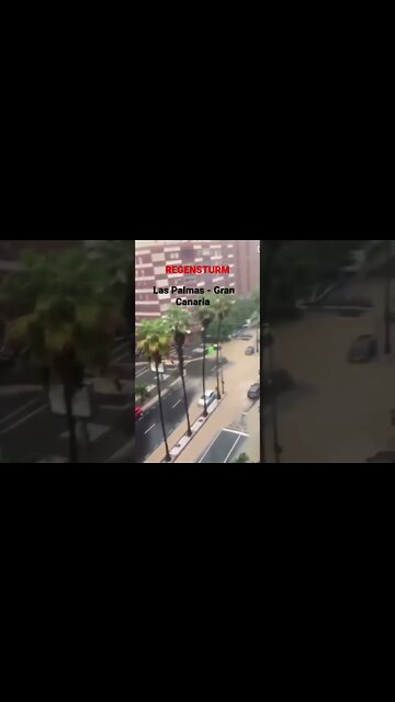 Las Palmas unter Wasser & Flughafen gespert