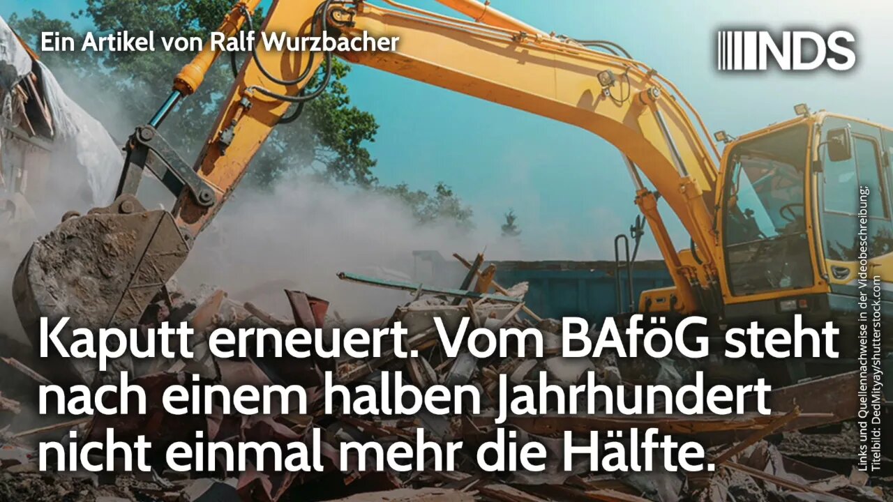 Kaputt erneuert. Vom BAföG steht nach einem halben Jahrhundert nicht einmal mehr die Hälfte | NDS