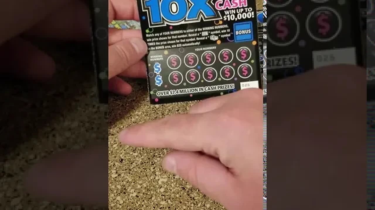 10X the CASH Winning LOTTERY SCRATCH OFF TICKET!!