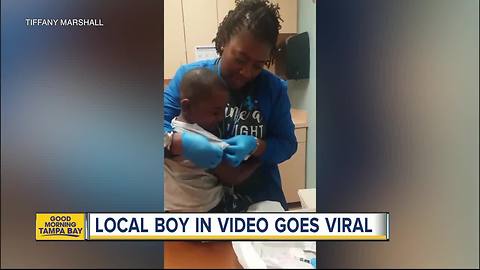 Video of St. Petersburg medical assistant calming boy down during his shots goes viral