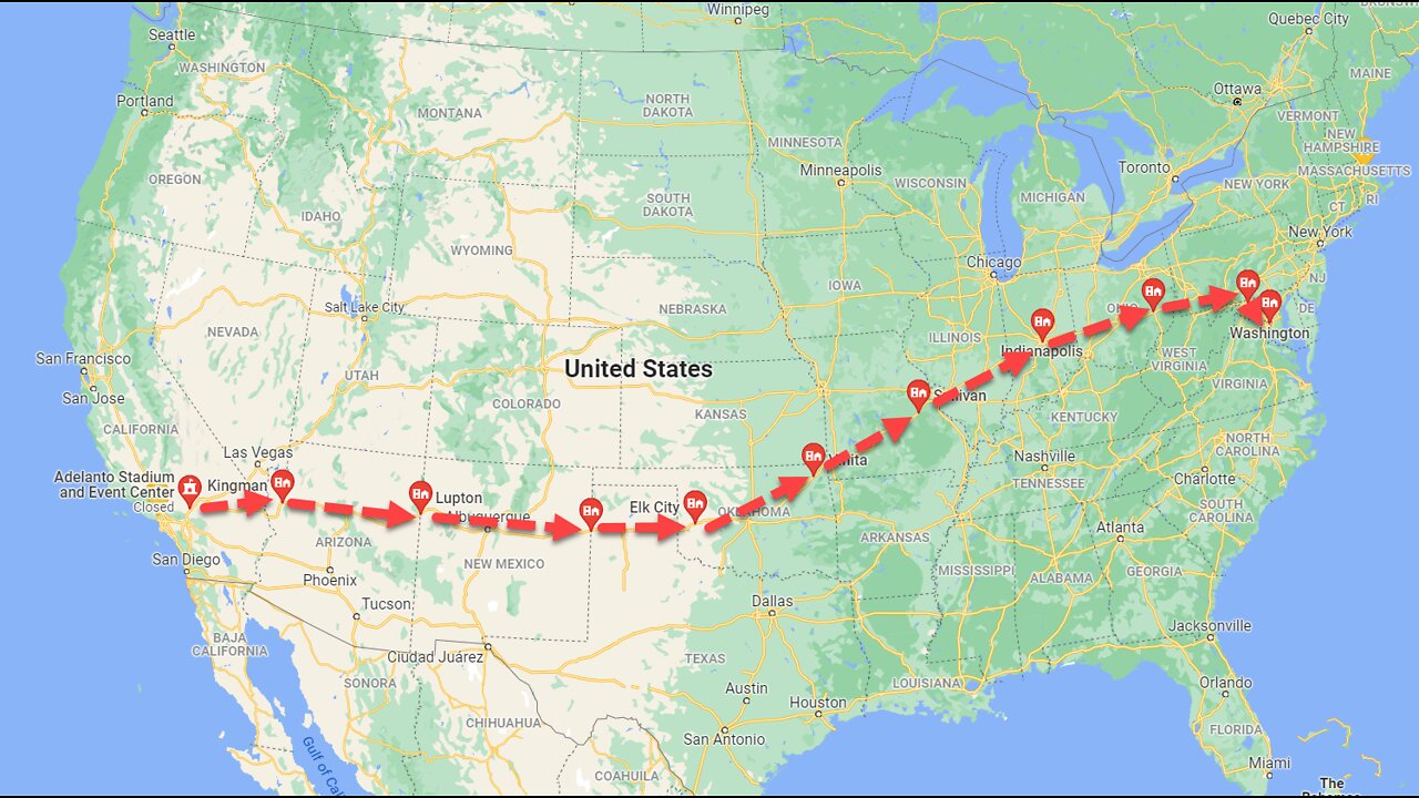 The People's Convoy --- American Truckers Schedule --- California to DC