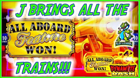 SWITCHING UP TO A HUGE BONUS WIN!!! All Aboard Dynamite Dash Slot