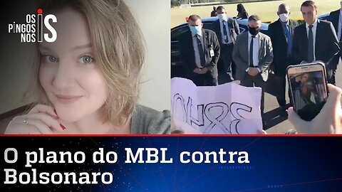 Atriz ligada ao MBL tenta constranger Bolsonaro