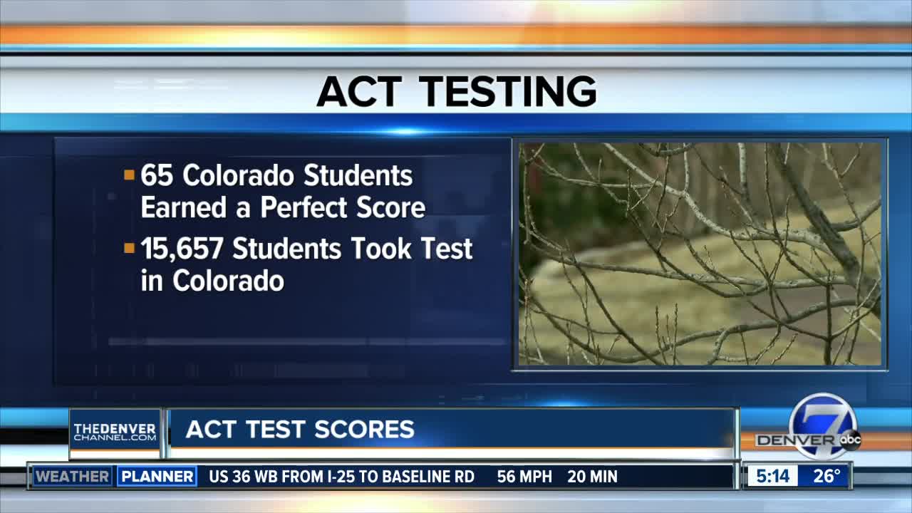 65 students in Colorado earned a perfect score on the ACT