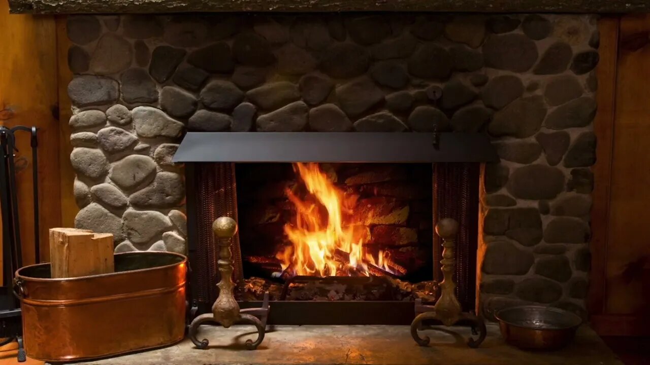 🔥 Relaxing Fireplace Burning and Crackling Fire Sounds for Stress Relief 4K UHD