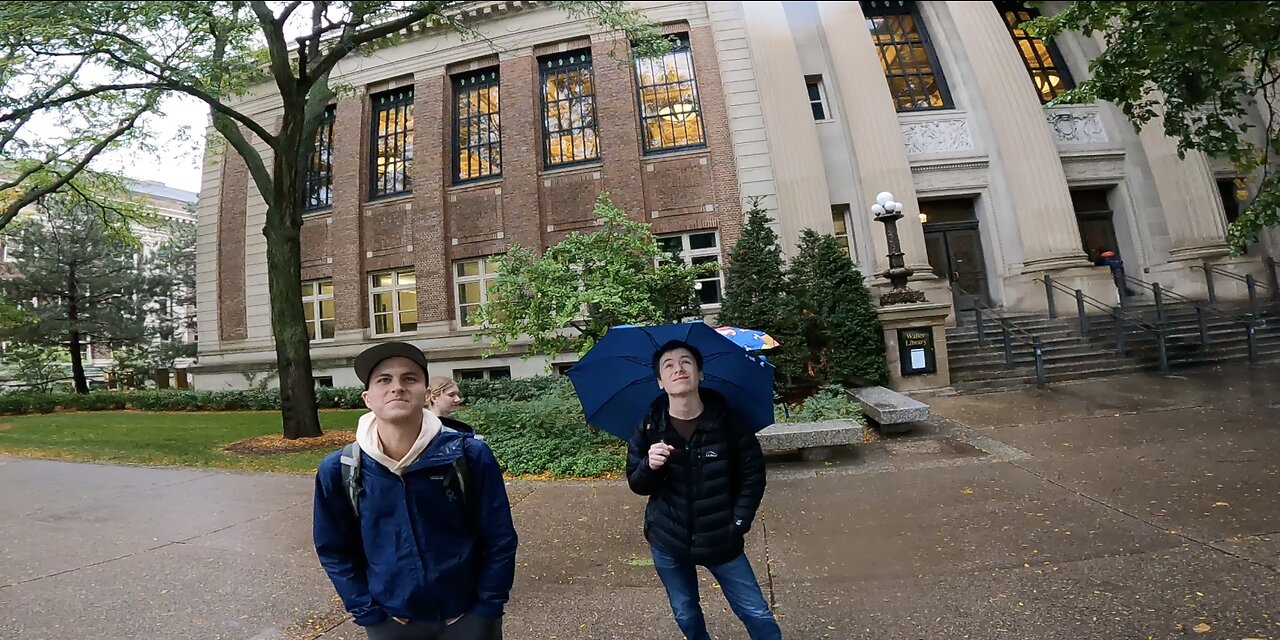 Univ of Minnesota: Rainy, Windy & Cold, I Preach And Have Two Conversations, One w/ A Homosexual, Another w/ An Agnostic, Another Evil Student Blasts Vile Music In My Face So I Call the Police & He Scurries Away