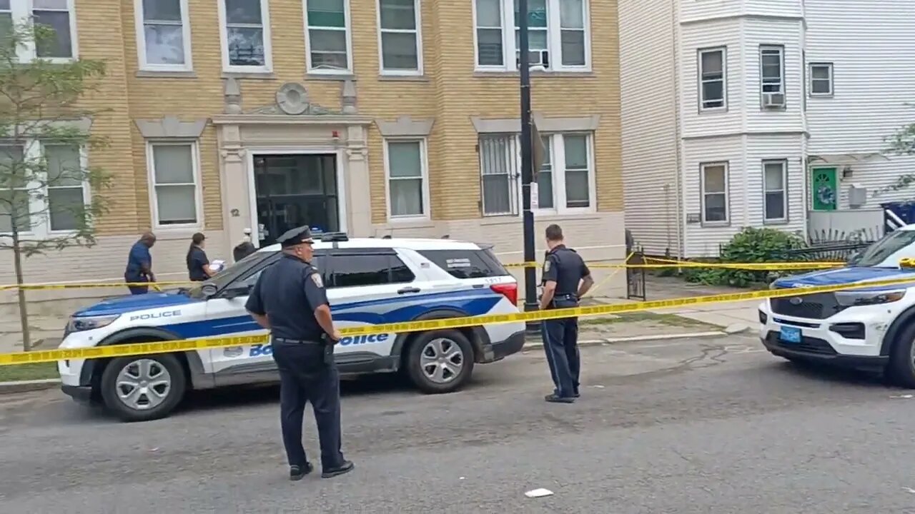 Boston police investigating a scene where a 4-year-old child that fell from the window