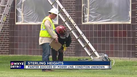 Painter in hospital after suffering severe shock on job