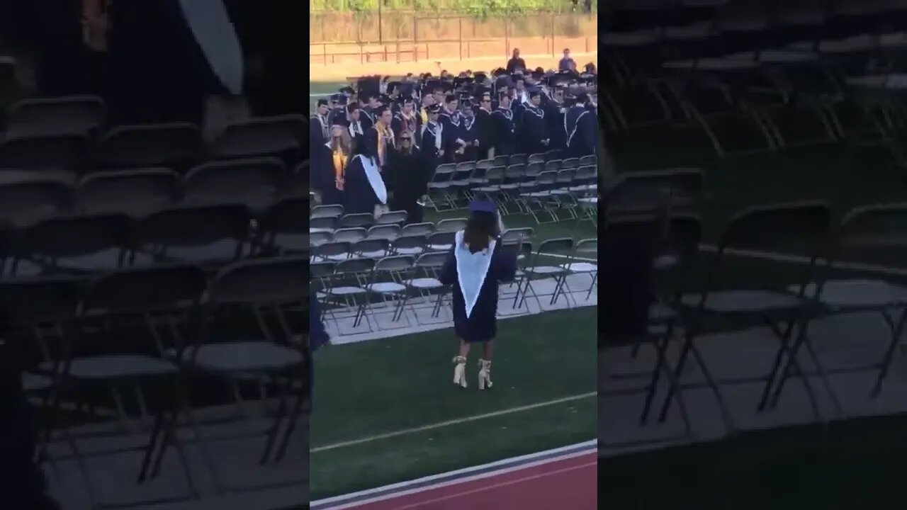 Girl Falls In High Heel Shoes at Graduation! #Megafails #Shorts