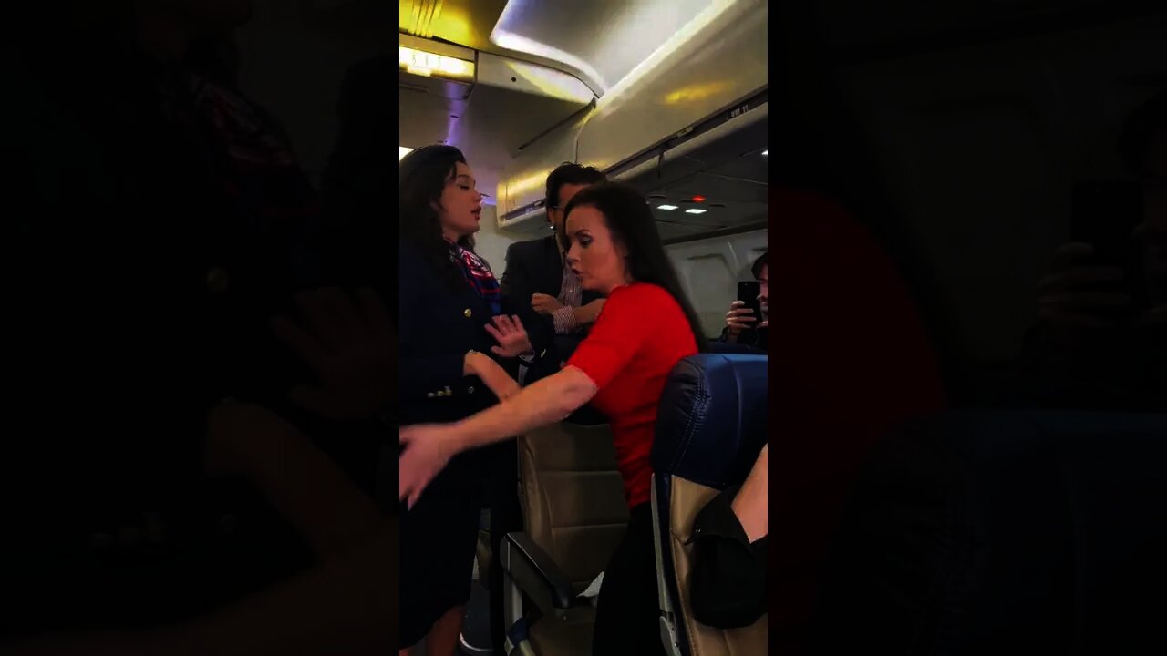 When she gets ESCORTED OFF the plane!!