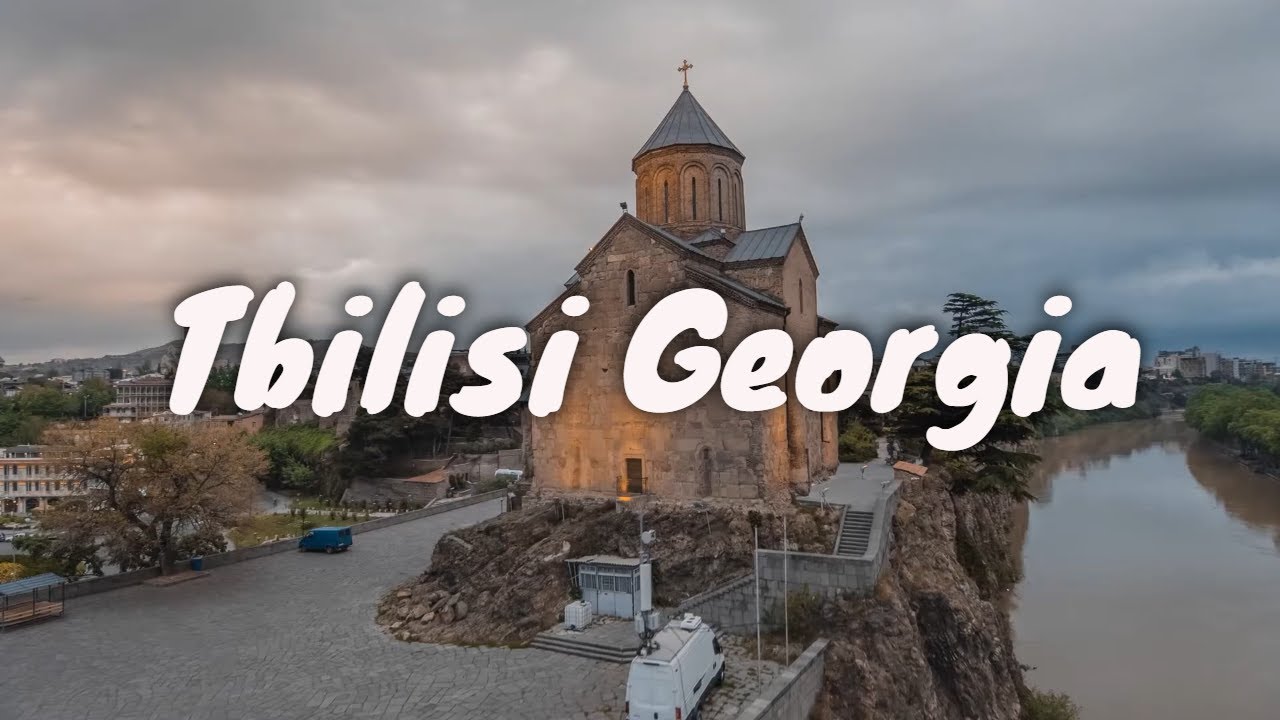 Aerial of Tbilisi, Georgia