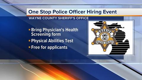 One-Stop police officer hiring event in Livonia on July 29, 2017