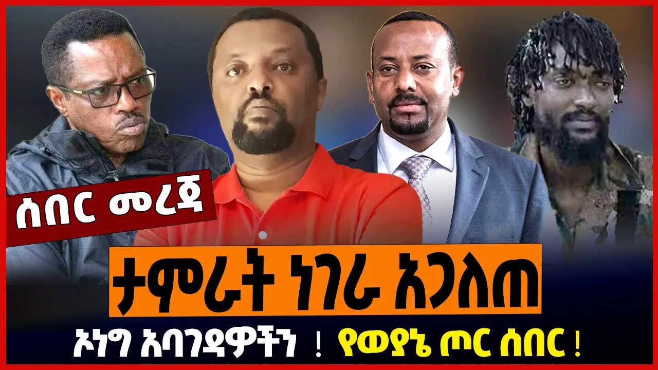 ታምራት ነገራ አጋለጠ ❗️ ኦነግ አባገዳዎችን ❗️ የወያኔ ጦር ሰበር ❗️