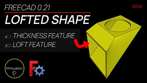 ⚠ Design This Shape - FreeCAD Loft - FreeCAD Thickness - How To Use FreeCAD Shell