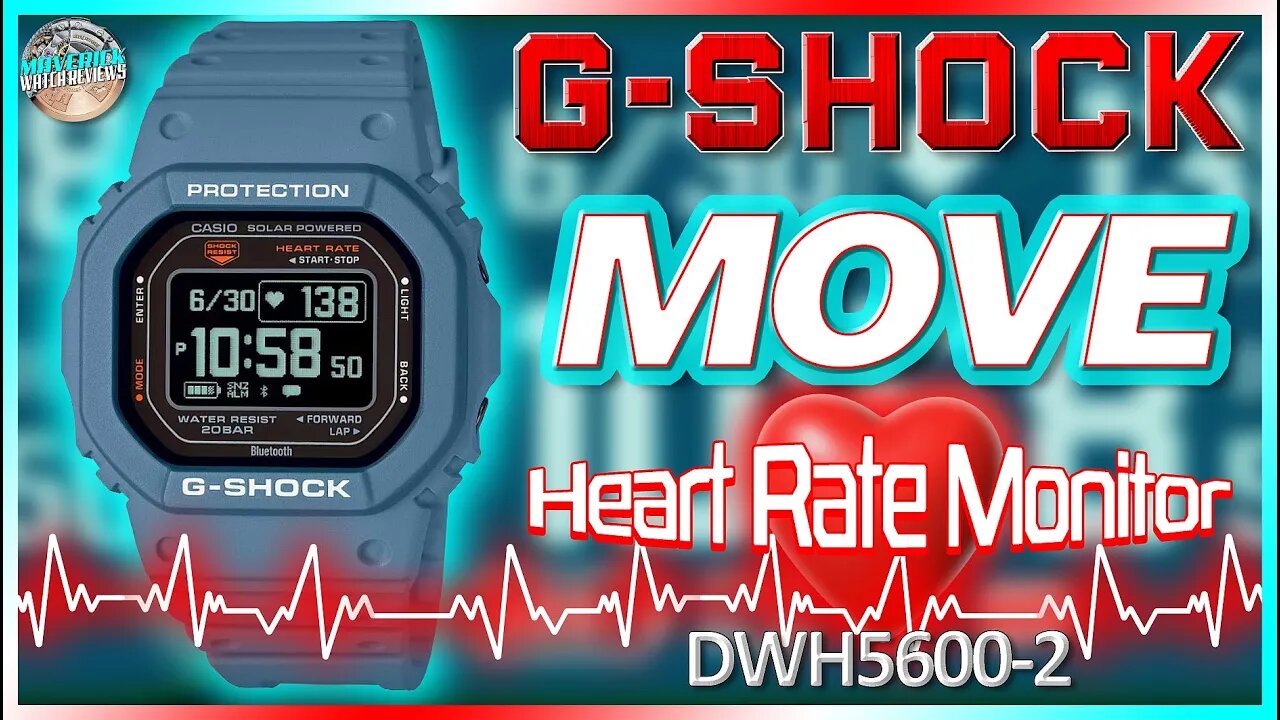 Amazing MIP Display! | G-Shock "Move" Heart Rate Monitor 200m Bluetooth DWH5600-2 Unbox & Review