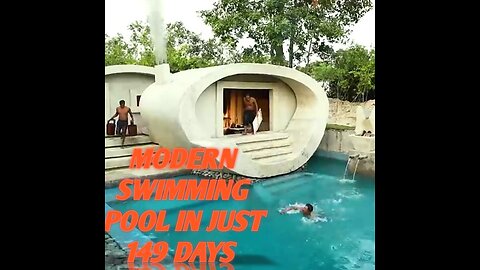 A beautiful house and a modern swimming pool in it in just 149 days.