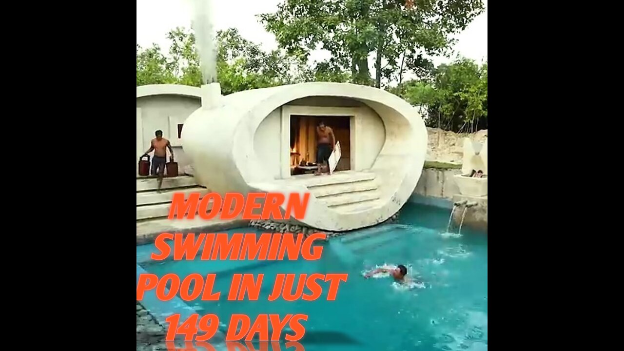 A beautiful house and a modern swimming pool in it in just 149 days.