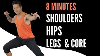 Hip and Shoulder Exercises - 8 Minute Home Home Workout