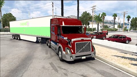 Muat DINAMIT Seberat 17 Ton Menuju Pioche dari Oxnard | Truk Volvo American Truck Simulator