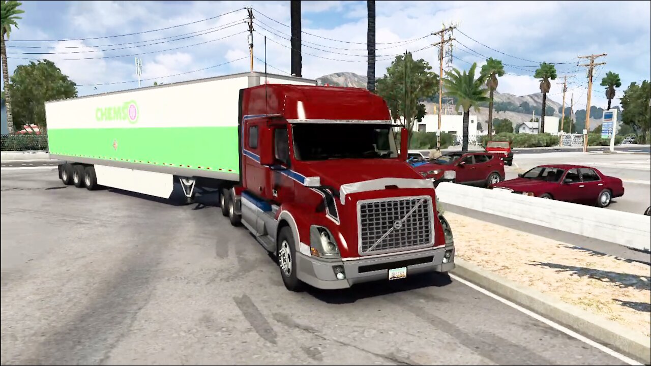 Muat DINAMIT Seberat 17 Ton Menuju Pioche dari Oxnard | Truk Volvo American Truck Simulator