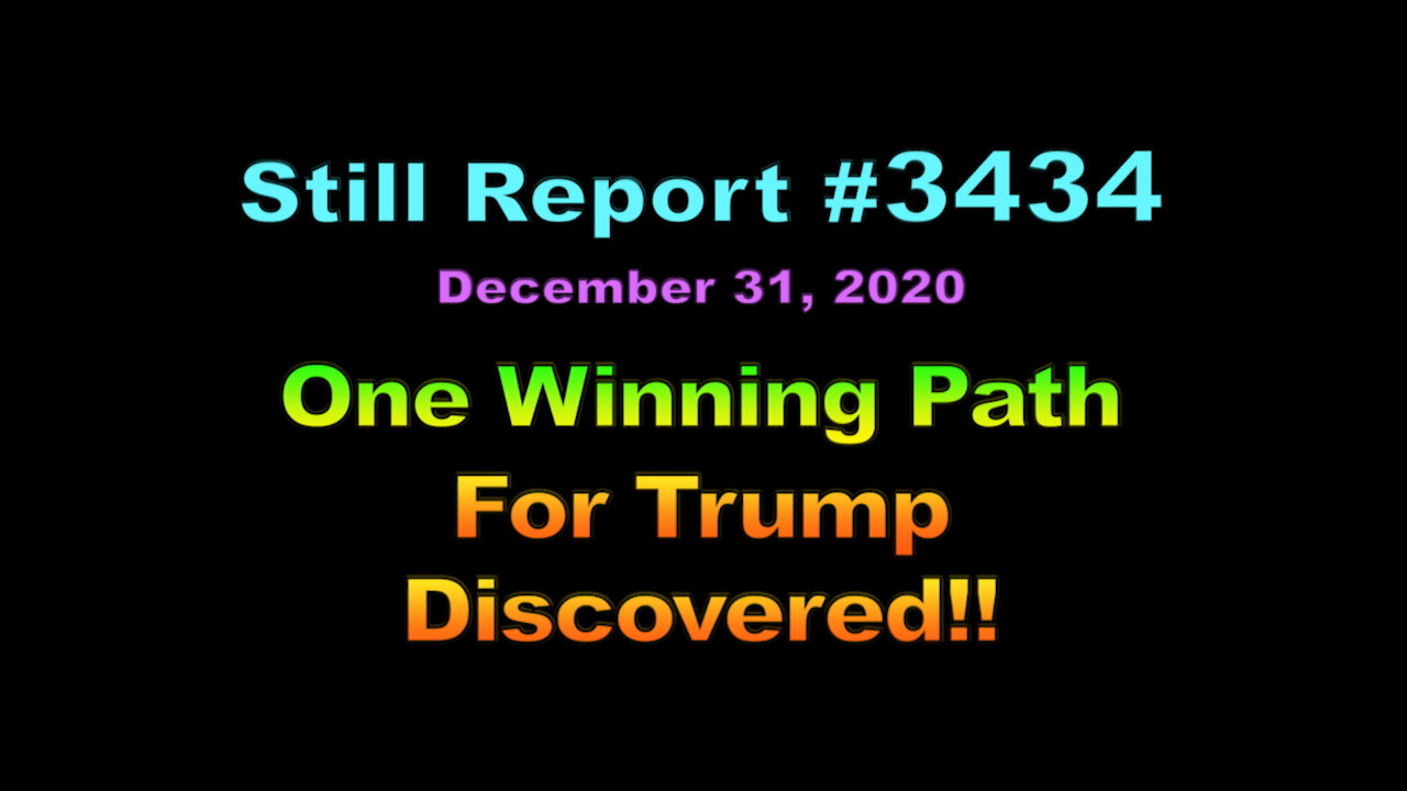 One Winning Path for Trump Discovered, 3434