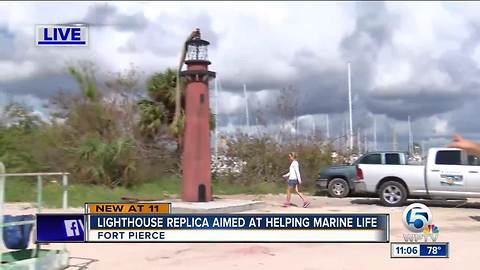 Lighthouse replica aimed at helping marine life