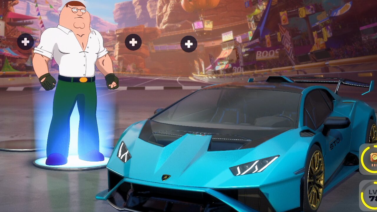 Fortnite Rocket Racing in a Lamborghini