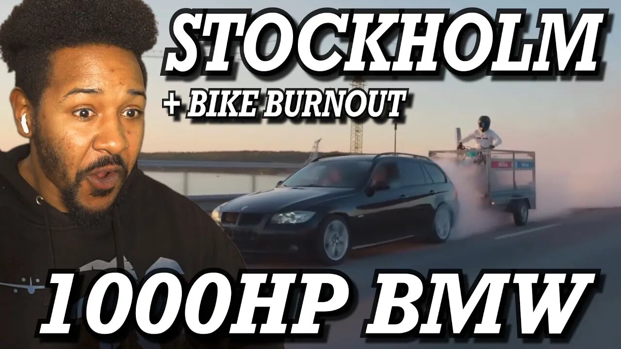 SWEDEN IS LIT!!! | 1000HP BMW 320D BURNOUT AND BIKE BURNOUT ON TRAILER!!! | REACTION!!!