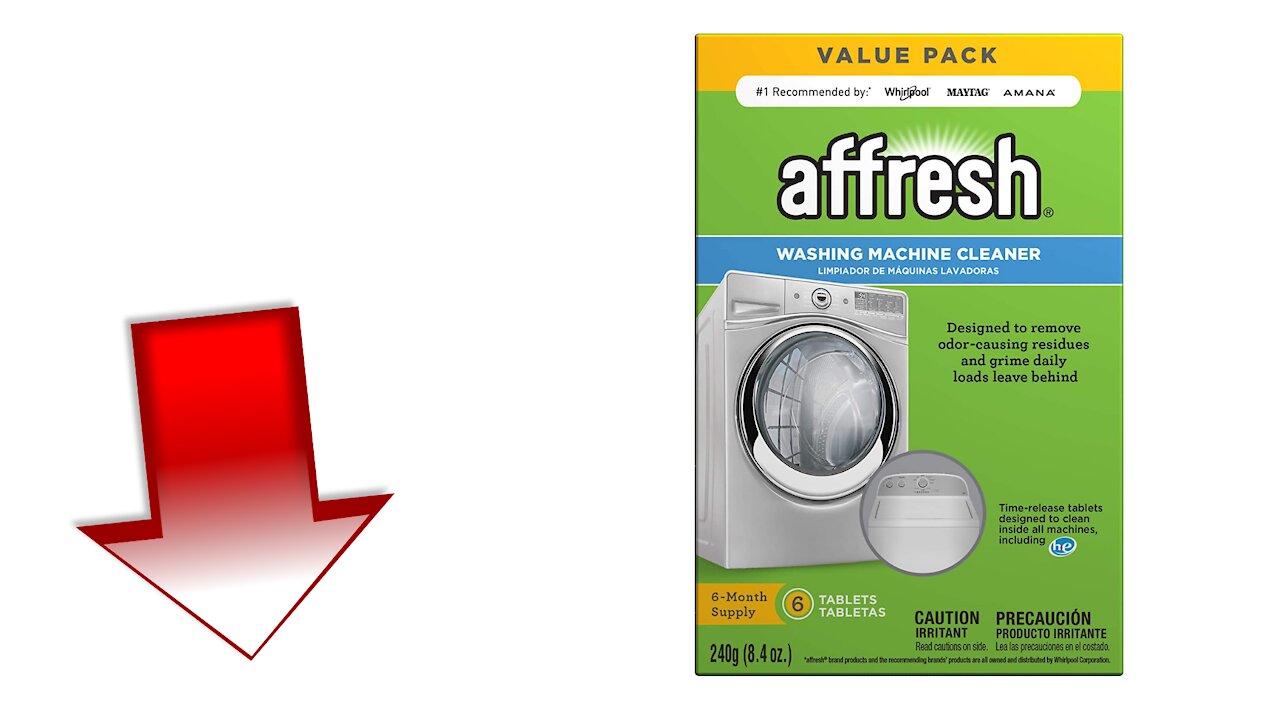 ffresh Washing Machine Cleaner--Cleans Front Load and Top Load Washers, Including HE, 6 Tablets