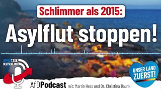 Schlimmer als 2015 Asylflut stoppen! Podcast AfD