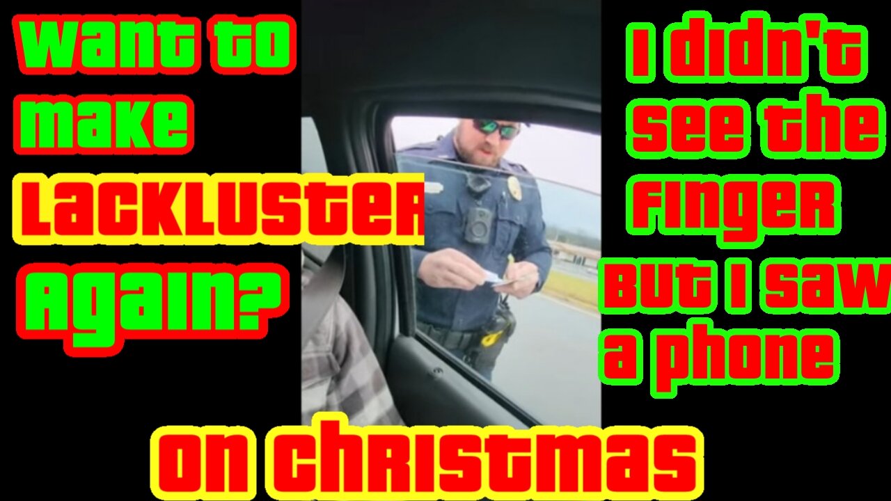 Want to make LackLuster again? Pulled over again and again for a finger